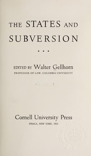 Tapa de The States and subversion