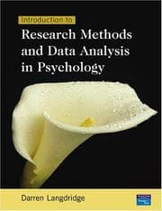 Tapa de Introduction To Research Methods & Data Analysis In Psychology
