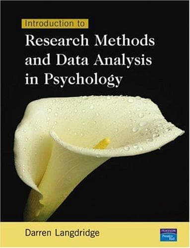 Tapa de Introduction To Research Methods & Data Analysis In Psychology