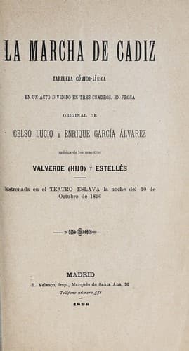 Tapa de La marcha de Cádiz