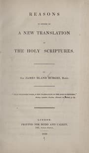 Tapa de Reasons in favour of a new translation of the Holy Scriptures