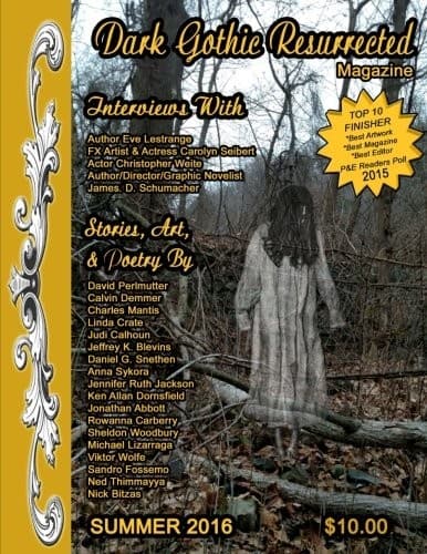 Tapa de Dark Gothic Resurrected Magazine Summer 2016