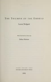 Tapa de The triumph of the embryo