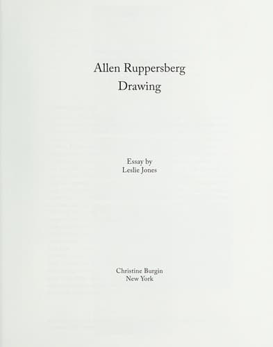 Tapa de Allen Ruppersberg