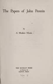 Tapa de The papers of John Pererin