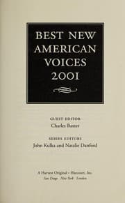 Tapa de Best new American voices 2001