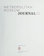 Tapa de Metropolitan Museum Journal volume 52, 2017