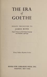 Tapa de The Era of Goethe