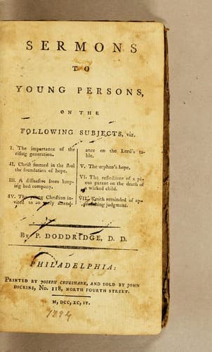 Tapa de Sermons to young persons