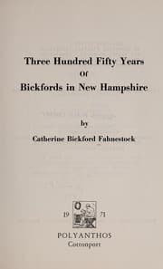 Tapa de 350 years of bickfords in new hampshire