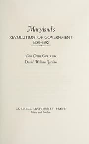 Tapa de Maryland's revolution of government, 1689-1692