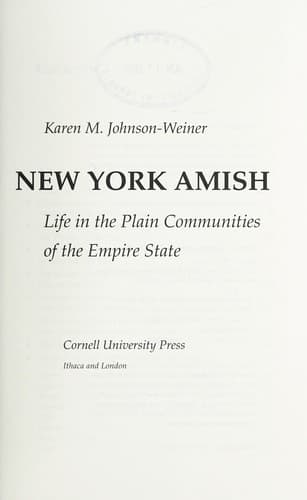 Tapa de New York Amish