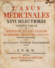 Tapa de Casus medicinales XXVI selectiores totidem tabulis ad mentem Stahlianam ...