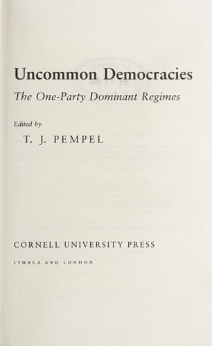 Tapa de Uncommon democracies