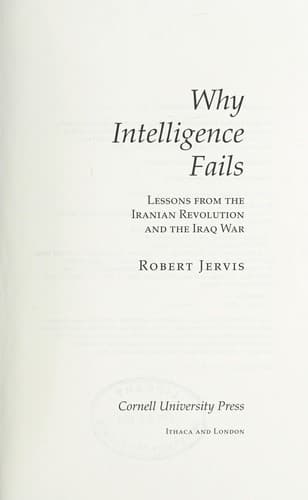 Tapa de Why intelligence fails
