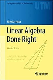 Tapa de Linear Algebra Done Right