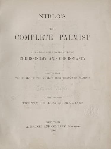 Tapa de Niblo's The complete palmist