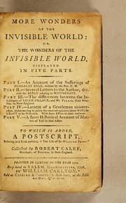 Tapa de More wonders of the invisible world: or, The wonders of the invisible world, displayed in five parts. ...
