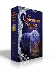 Tapa de The Unicorn's Secret Collection: Moonsilver; The Silver Thread; The Silver Bracelet; The Mountains of the Moon; The Sunset Gates; True Heart; Castle Avamir; The Journey Home