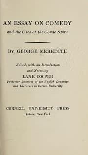 Tapa de An essay on comedy and the uses of the comic spirit