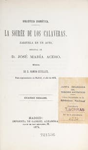Tapa de La soirée de los calaveras