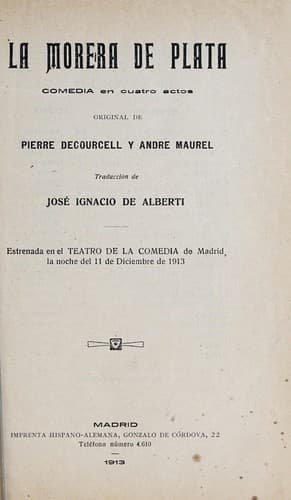 Tapa de La morera de plata