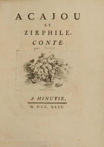 Tapa de Acajou et Zirphile, conte