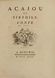 Tapa de Acajou et Zirphile, conte