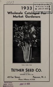 Tapa de 1933 wholesale catalogue for market gardeners