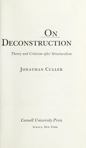 Tapa de On deconstruction