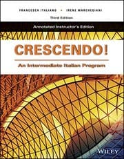 Tapa de Instructor's Edition of Crescendo: An Intermediate Italian Program