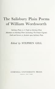 Tapa de The Salisbury Plain poems of William Wordsworth