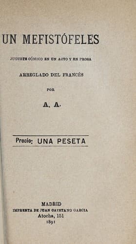 Tapa de Un Mefistófeles