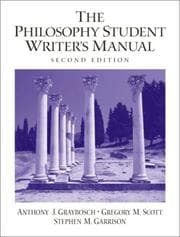 Tapa de The philosophy student writer's manual