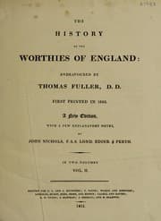 Tapa de The history of the worthies of England ...