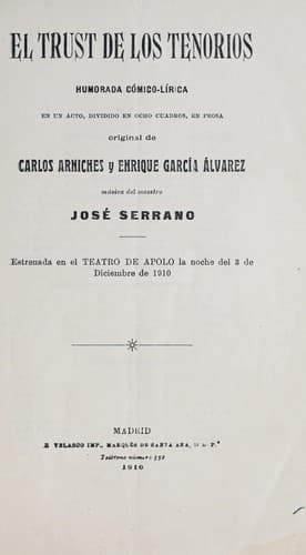 Tapa de El trust de los Tenorios