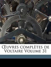 Tapa de Uvres Completes de Voltaire Volume 31 (French Edition)