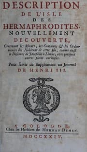 Tapa de Description de l'isle des hermaphrodites, nouvellement decouverte