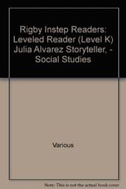 Tapa de Rigby Instep Readers: Leveled Reader (Level K) Julia Alvarez Storyteller, - Social Studies