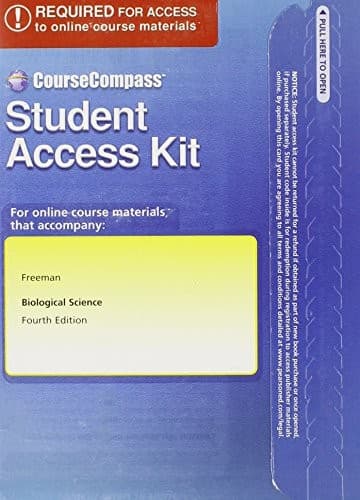 Tapa de CourseCompass Student Access Code Card for Biological Science (4th Edition)
