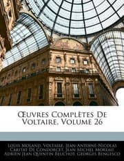 Tapa de Uvres Completes de Voltaire, Volume 26 (French Edition)