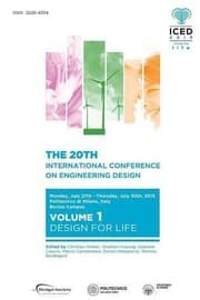 Tapa de Proceedings of the 20th International Conference on Engineering Design (ICED 15) Volume 1: Design for Life