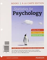 Tapa de Statistics for Psychology, Books a la Carte Edition