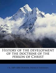 Tapa de History of the development of the doctrine of the person of Christ