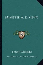 Tapa de Minister A. D. (1899) (German Edition)
