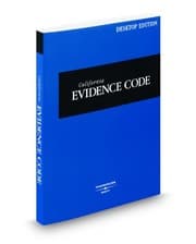 Tapa de California Evidence Code, 2010 ed. (California Desktop Codes)