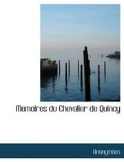 Tapa de Memoires du Chevalier de Quincy