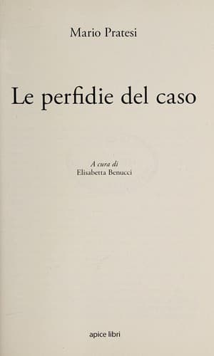 Tapa de Le perfidie del caso