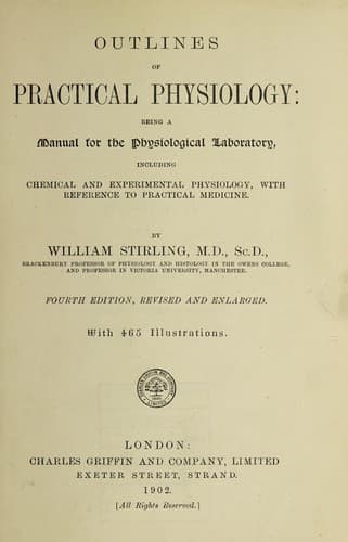 Tapa de Outlines of practical physiology