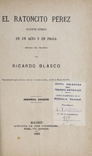 Tapa de El ratoncito Pérez